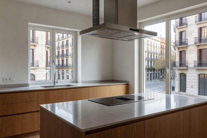 Salida de humos de la cocina en un piso: comunidad, normativa y campanas
